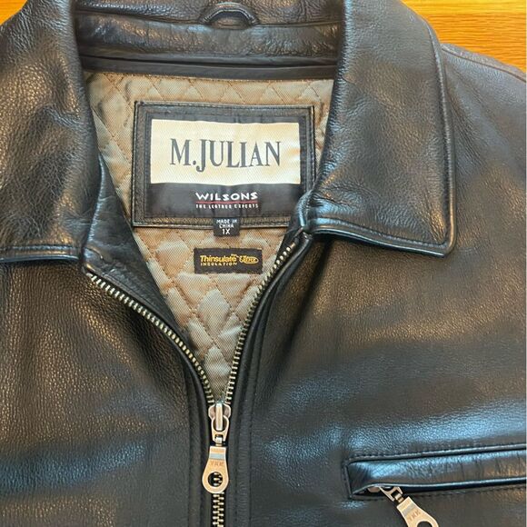Vintage Wilson M Julian Men's Leather Jacket with Zip in Liner  Black Size 1X - Picture 5 of 15